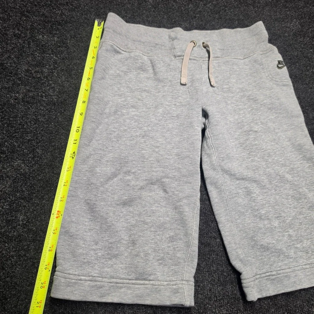 Nike Womens Gray French Terry Sweat Shorts XS Drawstring Athletic Loungewear